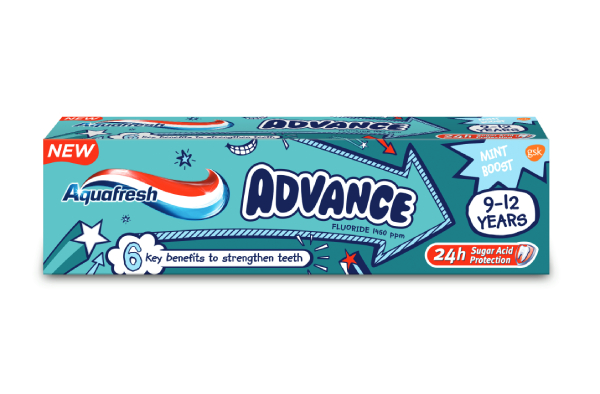 Aquafresh Advance, детска паста за зъби 9