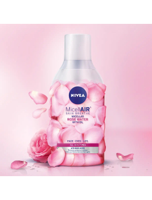 Nivea MicellAIR Rose, Двуфазна мицеларна вода с розово масло 400 мл