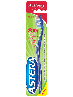 Astera Active 3 Medium Четка за зъби 1бр. на ТОП цена
