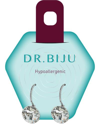 Dr.Biju Rivolo Хипоалергенни обеци Pendant Crystal 10 мм