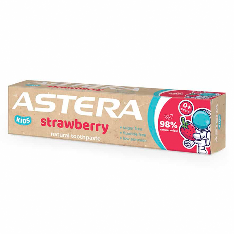 Astera Natural Kids Strawberry Детска паста за зъби 0+ години 50 мл