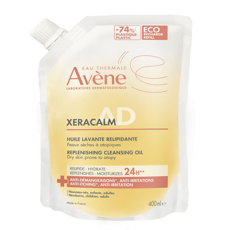 Avene XeraCalm A.D. Почистващо релипидиращо олио пълнител 400 мл