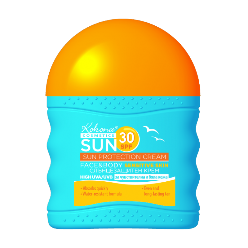 Kokona SUN SPF 30+ Слънцезащитен крем за лице и тяло 75 мл
