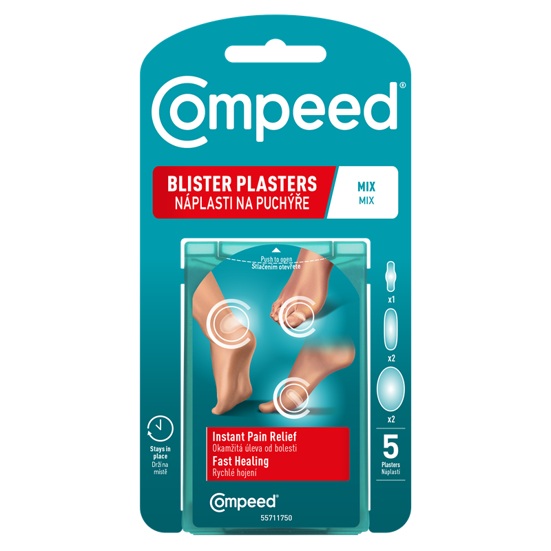 Compeed пластири за мехури 5 броя различни размери