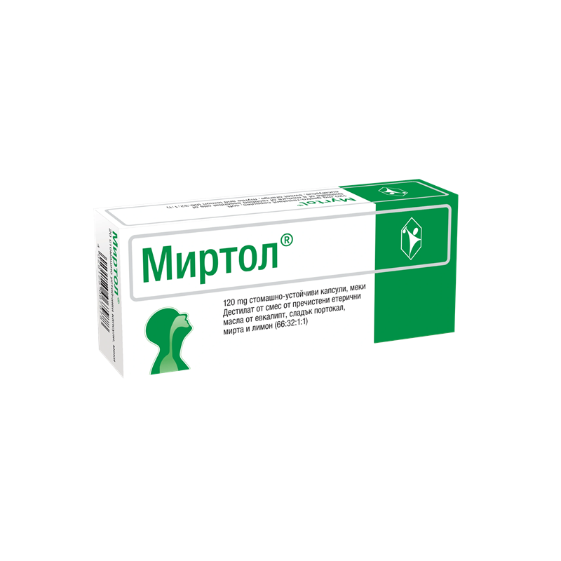 Миртол 120 мг 20 таблетки