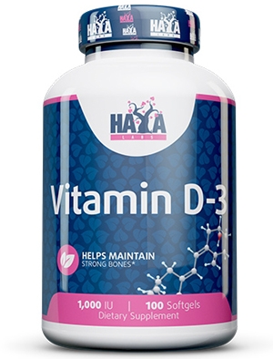 Витамин Д3,  Vitamin D3 1000 IU 100 дражета Хая Лабс