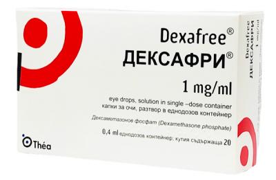ДЕКСАФРИ КАПКИ ЗА ОЧИ 1МЛ/МЛ 0.4МЛ Х 20 ДОЗИ