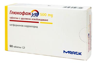 ГЛЮКОФАЖ XR ТАБЛ. 500МГ Х 60