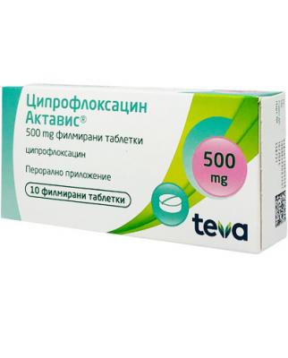 ЦИПРОФЛОКСАЦИН ТАБЛ. 500МГ Х 10 АК