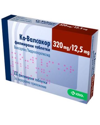 КО-ВАЛСАКОР ТАБЛ.320МГ/12,5МГ Х 30