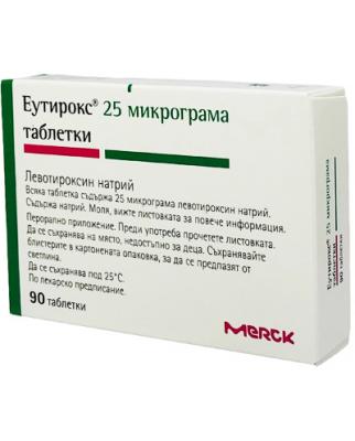 ЕУТИРОКС ТАБЛ. 25МКГ Х 90