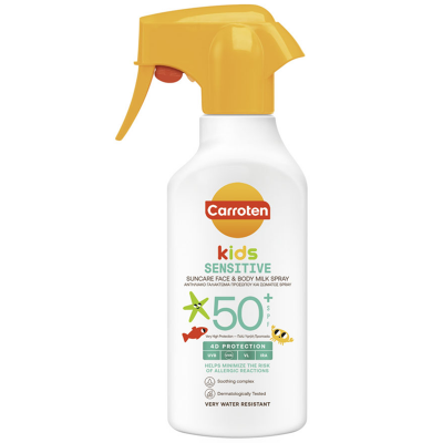 Carroten Kids Sensitive Слънцезащитно мляко за деца спрей SPF50+ 270 мл