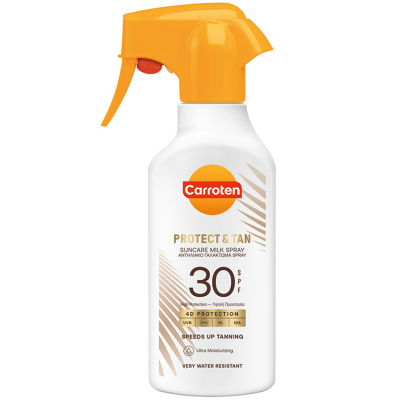 Carroten Protect & Tan Слънцезащитно мляко спрей SPF30 270 мл