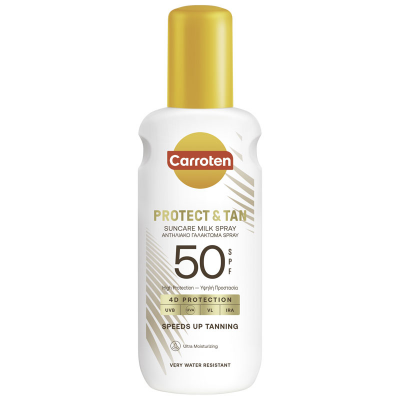 Carroten Protect & Tan Слънцезащитно мляко спрей SPF50 150 мл