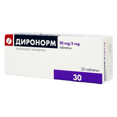 ДИРОНОРМ ТАБЛ. 20МГ/5МГ Х 30