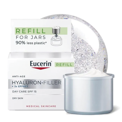 Eucerin Hyaluron-Filler Дневен крем за суха кожа SPF 15 пълнител