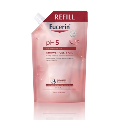 Eucerin pH5 Душ гел с натурални масла 400 мл пълнител