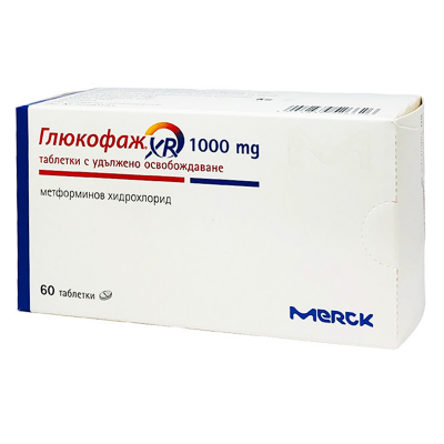 ГЛЮКОФАЖ XR ТАБЛ. 1000МГ Х 60