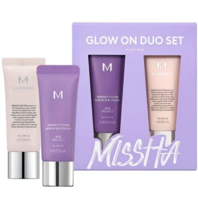 Missha Glow On Serum BB Крем 20 мл + Boomer база за грим 20 мл