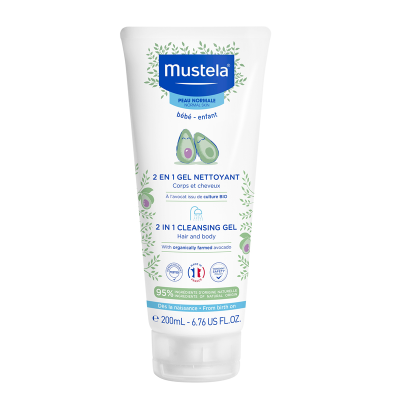 Mustela 2 в 1 Измиващ гел  за коса и тяло 200мл