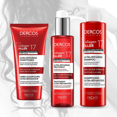 Vichy Dercos Collagen 17 Filler Рутина за възстановяване на косата