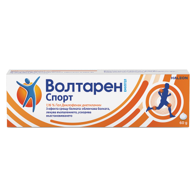 Волтарен Емулгел Спорт 1,16% гел при болка 60 гр