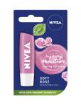 Nivea Soft Rose Балсам за устни с цвят от роза 4,8 грама