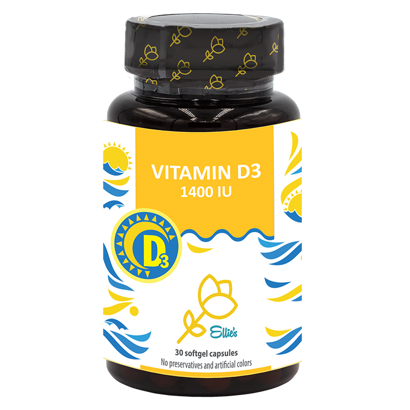 Витамин D3 1400 IU Ellies 30 софтгел капсули